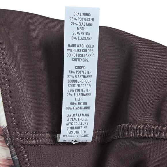 aerie OFFLINE Shine Strappy Back Sports Bra in Cocoa Cream XL NWT - Picture 8 of 10